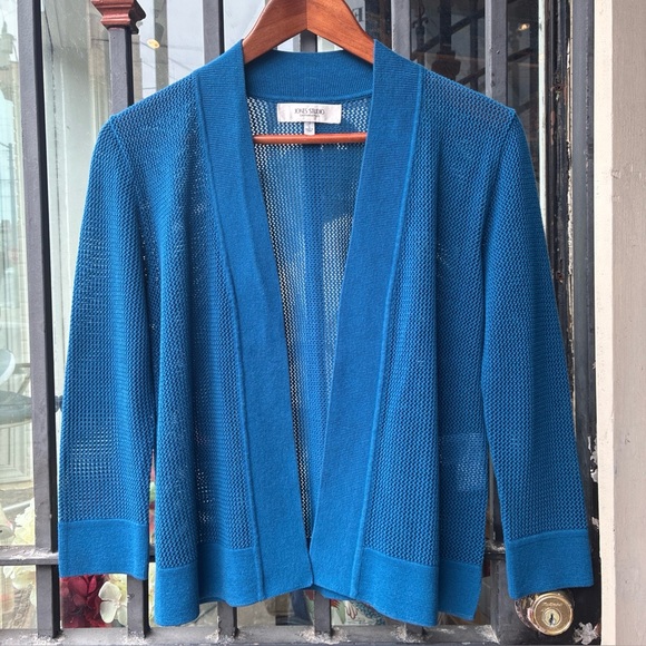 Jones Studio Tops - Jones Studio Women’s Open Front Blue Cardigan Sweater Size S
Excellent Condition